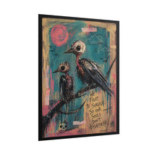 Load image into Gallery viewer, Rolled Poster — Gothic Crow Art Print "We Fight to Survive"