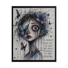 Load image into Gallery viewer, Rolled Poster — 'The Weirdest People' Gothic Butterfly Art Print