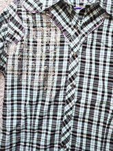 Load image into Gallery viewer, Wrangler Rock by 47 Shirt Women Extra Large Western Cowgirl Affliction Button Up