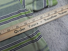 Load image into Gallery viewer, IZOD Shirt Womens Small Green Gray Striped Preppy Rugby Golf Polo Sporty Ladies