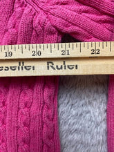 Load image into Gallery viewer, Lauren Ralph Lauren Sweater Womens Large Pink Cable Knit Oversized Crest Logo