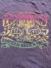 Load image into Gallery viewer, Lucky Brand Shirt Adult Large Brown Blue Jeans Rooted in Rock 'N Roll Mens