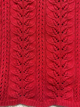 Load image into Gallery viewer, J Jill Sweater Womens Medium Red Cable Knit Shawl Collar Cardigan Outerwear Lady