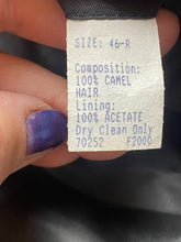 Load image into Gallery viewer, Evan Picone Suit Coat Mens 46R Black Single Breasted Camel Hair Sport Blazer