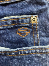 Load image into Gallery viewer, Harley Davidson Jeans Womens 8P (30x28) Blue Bootcut Motorcycles Biker Denim