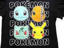 Load image into Gallery viewer, Pokemon Shirt Womens Small Pikachu Bulbasaur Charmander Squirtle Face Ladies NWT