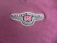 Load image into Gallery viewer, Harley Davidson Shirt Womens Large Burgundy 95 Years American Legend Motorcylces