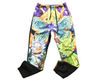 Load image into Gallery viewer, Rick & Morty Pants Womens 30x29 Trippy Running Joggers Elastic Waist AOP Ladies