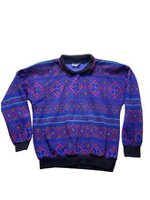 Load image into Gallery viewer, VTG Cape Cod Sweater Womens 3XL Blue Pink Argyle Diamond Sportswear Outerwear
