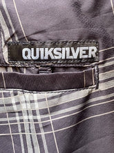Load image into Gallery viewer, Quiksilver Amphibian Shorts Mens 40 Black Plaid Surf Fishing Swim Outdoors