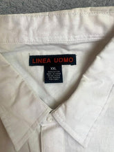 Load image into Gallery viewer, Linea Uomo Shirt Adult 2XL XXL White Button Up Flap Pockets Casual Mens NWT