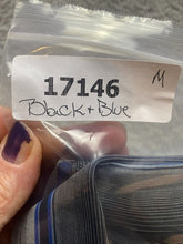 Load image into Gallery viewer, Perry Ellis Shirt Adult Extra Large Black Blue Striped Collared Casual Mens