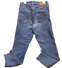 Load image into Gallery viewer, Levis Jeans Womens Medium 27x26 721 High Rise Skinny Raw Hem Denim Pants Ladies