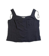 Load image into Gallery viewer, Dana Kay Shirt Womens 16W Black Corset Cropped Tank Square Neck Plus Ladies