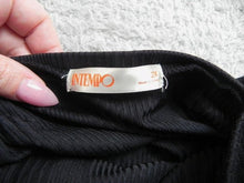 Load image into Gallery viewer, Intempo Skirt Womens 2X Black Buttons Slit Pencil Midi Nylon Stretch Plus Ladies
