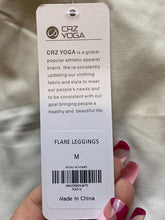 Load image into Gallery viewer, CRZ Yoga Pants Womens Medium White Stretch Flare Leggings Gym Athletic Lady NWT