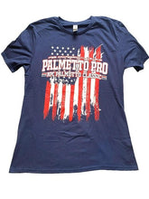 Load image into Gallery viewer, Palmetto Pro Shirt Adult Medium IFBB Professional League USA Flag Patriotic Mens