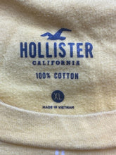 Load image into Gallery viewer, Hollister Shirt Mens Extra Large Yellow White Stripe Script Spell Out Casual