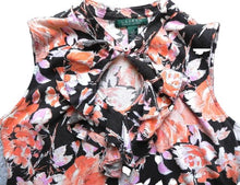 Load image into Gallery viewer, Lauren Ralph Lauren Shirt Womens Lage Cut Out Allover Print Flower Tank Blouse