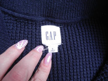 Load image into Gallery viewer, GAP Sweater Adult Large Navy Blue 1/4 Zip Mock Neck Outerwear Pullover Mens