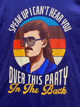 Load image into Gallery viewer, Funny Redneck Mullet Shirt Adult 3XL Blue Streetwear Retro Party In Back Mens