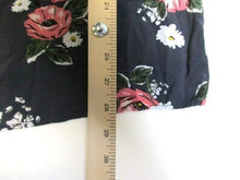 Load image into Gallery viewer, Torrid Shirt Womens 3 3X Lattice V-Neck Hi Low Blouse Floral Black Boho Casual
