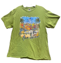 Load image into Gallery viewer, Holland American Cruise Line Shirt Women Large Green Travel Beachy Caribbean