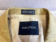 Load image into Gallery viewer, Nautica Sports Coat Mens 42L Gold Single Breasted 100% Silk Suit Blazer N420