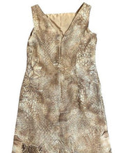 Load image into Gallery viewer, Conrad C Collection Dress Womens 14 Tan Brown Maxi Leopard Tropical Rayon Slit