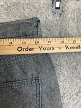 Load image into Gallery viewer, Levis Jeans Adult 33x28 Slate Blue Denim Flat Front Straus & Co Two Horse Mens