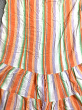 Load image into Gallery viewer, Torrid Dress Womens 2 Orange Purple Striped Challis Tiered Flared Boho Ladies