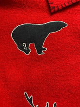 Load image into Gallery viewer, Marisa Christina Sweater Womens Extra Large Red Black Wool Animal Appliques