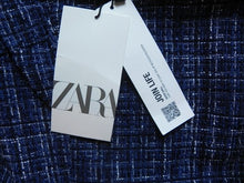 Load image into Gallery viewer, Zara Shirt Womens Small Tweed Off The Shoulder Blouse Flared Sleeve Ladies NWT