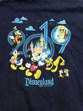 Load image into Gallery viewer, Disney Parks Sweatshirt Adult Large Navy 2019 Mickey Mouse & Friends Hoodie Mens