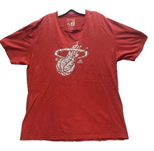 Load image into Gallery viewer, Miami Heat Shirt Mens Extra Large Red Basketball Geometric Outdoors Adidas NBA