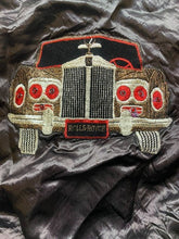 Load image into Gallery viewer, Vintage Rolls Royce Jacket Adult Extra Large Black Snaps Satin Light Up Car Mens