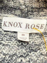 Load image into Gallery viewer, Knox Rose Sweater Womens Medium Peach Gray Oversized Waterfall Fringe Cardigan