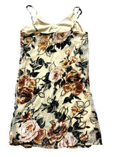 Load image into Gallery viewer, Japna Shirt Womens Small Velvet Taupe AOP Rose Boho Sheer Lined Rayon Nylon NWT