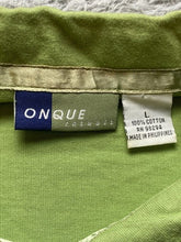 Load image into Gallery viewer, Onque Jacket Womens Large Keylime Green Button Front Zip Pocket Casuals Ladies