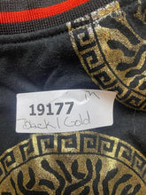 Load image into Gallery viewer, Drill Clothing Shirt Adult Large Black Gold AOP Medallion Medusa Head Mens