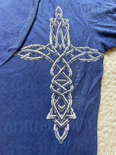 Load image into Gallery viewer, Affliction Shirt Womens Extra Large Blue Death Blade Los Angeles Grunge Y2K Lady