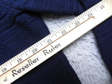 Load image into Gallery viewer, CHAPS Sweater Adult Large Navy Blue Mock Neck 1/4 Zip Cable Knit Outerwear Mens