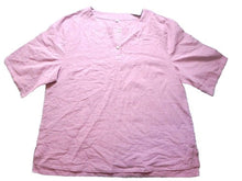 Load image into Gallery viewer, Minibee Shirt Womens 2XL XXL Henley Casual Short Sleeve Blouse Ladies NWT