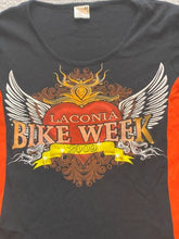 Load image into Gallery viewer, Laconia Bike Week Shirt Womens Medium Black Vance Bikerwear Motorcycle Biker