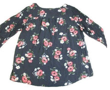 Load image into Gallery viewer, Torrid Shirt Womens 3 3X Lattice V-Neck Hi Low Blouse Floral Black Boho Casual