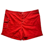 Load image into Gallery viewer, Catalina Shorts Womens 1X Red Cargo Pockets Swimwear Bottoms Snaps Plus Ladies