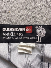 Load image into Gallery viewer, Quiksilver Amphibian Shorts Mens 40 Black Plaid Surf Fishing Swim Outdoors