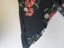 Load image into Gallery viewer, Torrid Shirt Womens 3 3X Lattice V-Neck Hi Low Blouse Floral Black Boho Casual