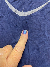 Load image into Gallery viewer, Nike Shirt Adult Medium Navy Football Athletic Activewear Swoosh Spell Out Mens