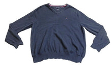 Load image into Gallery viewer, Tommy Hilfiger Sweater Adult Extra Large Navy Blue V-Neck Prestige Outerwear Men